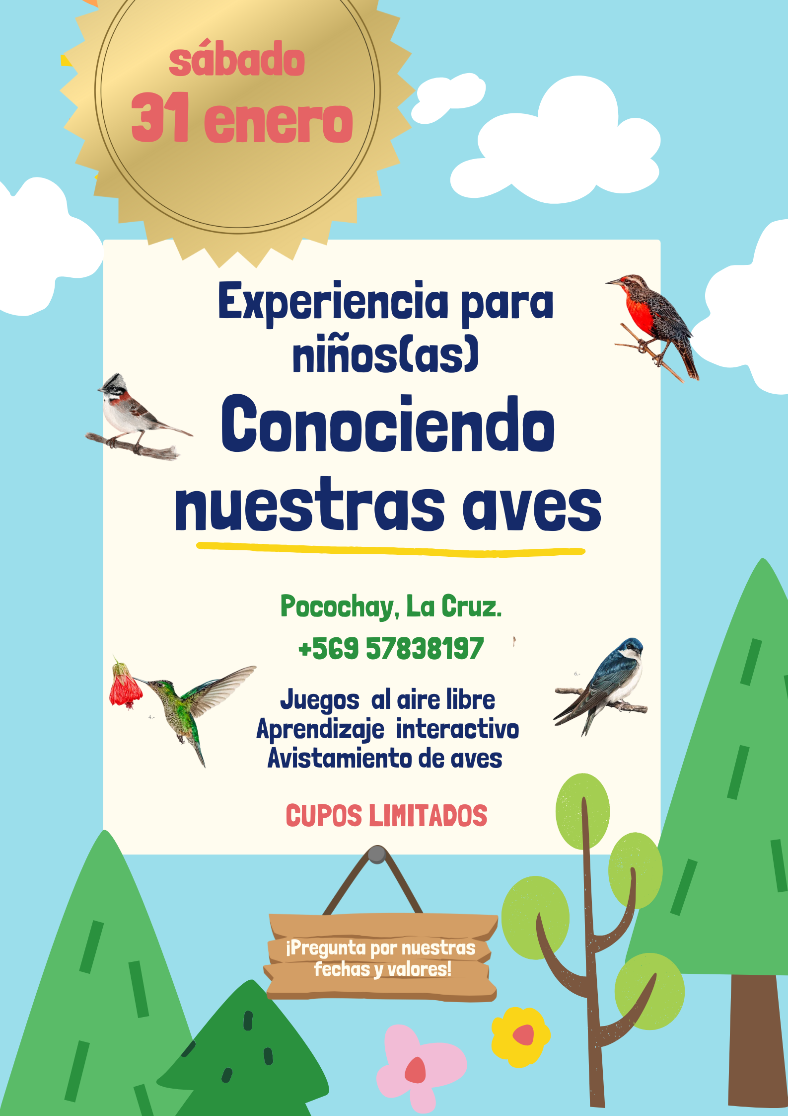 TALLER CONOCIENDO NUESTRAS AVES - SÁBADO 31 DE ENERO